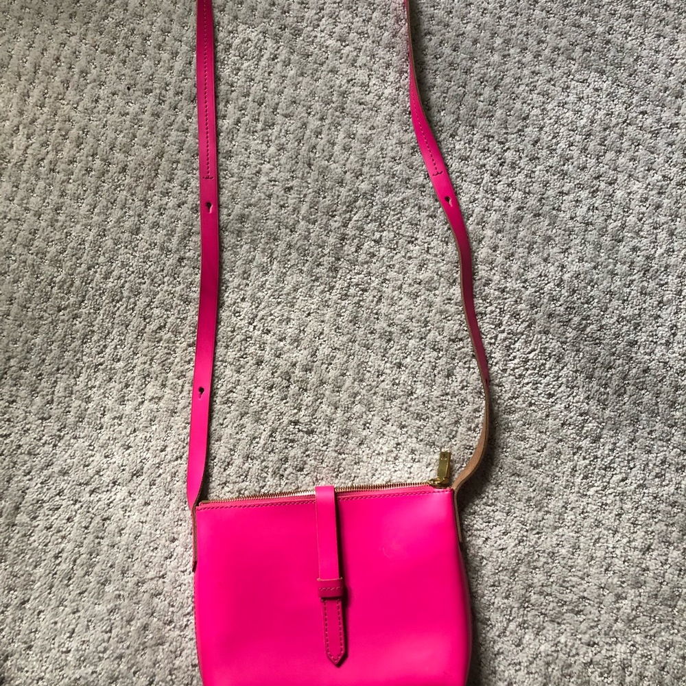 JCREW leather pink purse